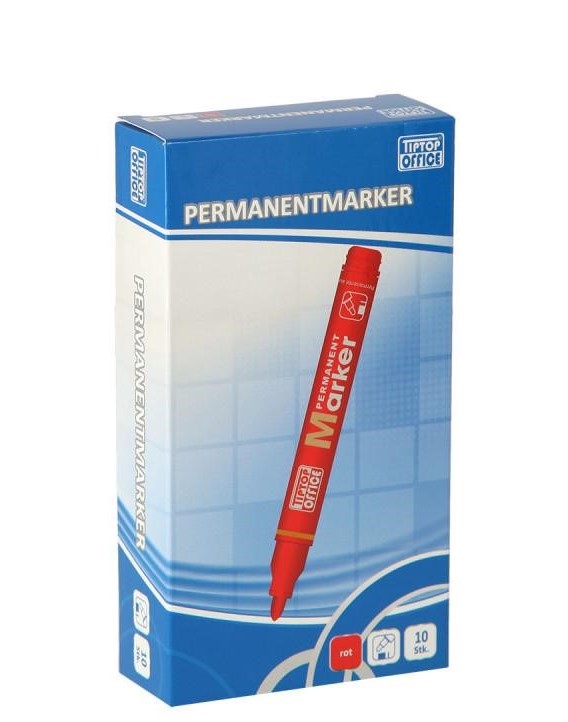 Permanentni marker 2,5-4mm okrugli vrh Crvena