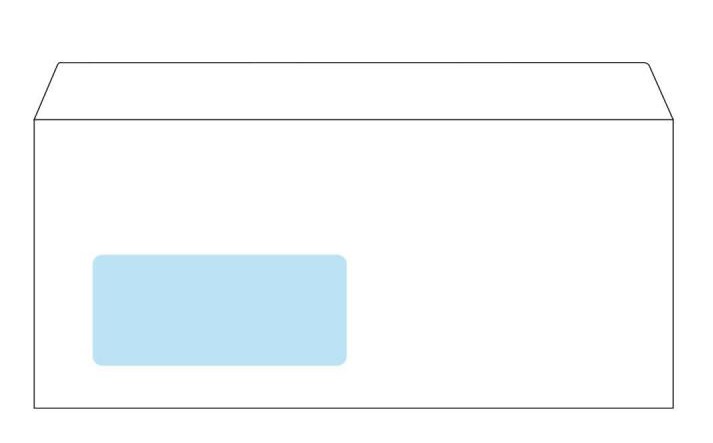 Kuverta Amerikan Lijevi Prozor 110x230mm, 100/1