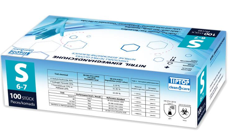 Nitrilne jednokratne rukavice S 100/1