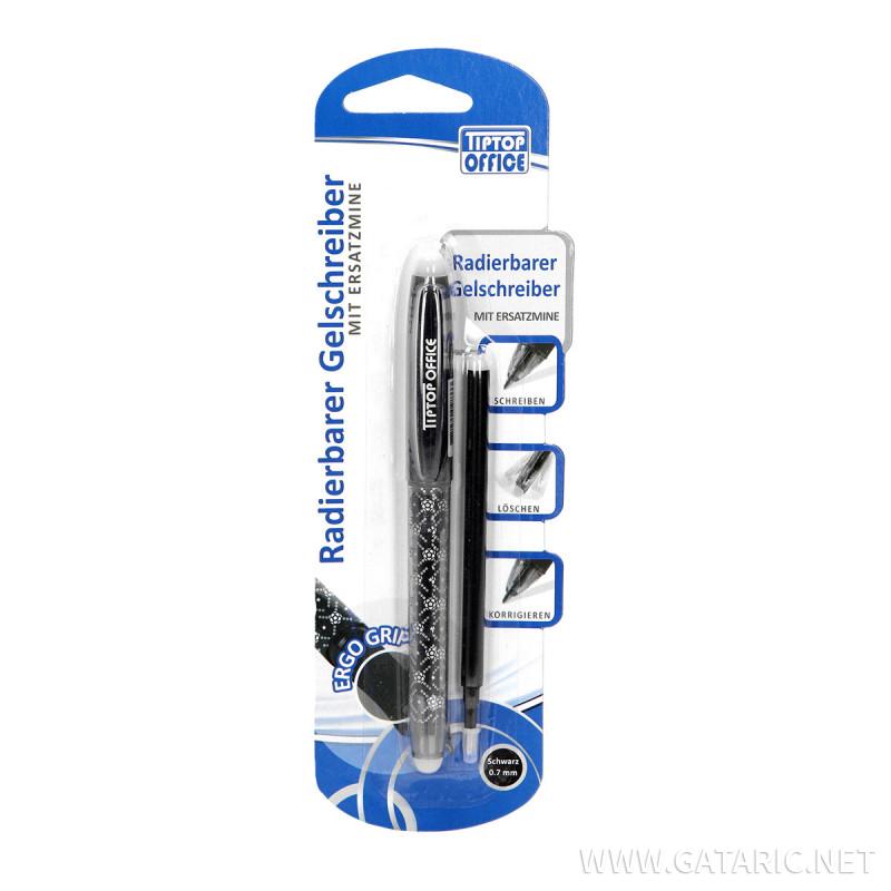 Gel olovka i punjenje ''X-Pen'' piši/briši, 0.7mm, Crna