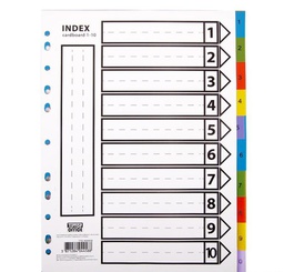 [TTO 404458] Index (pregrada) PP A4, 1-10 Listova